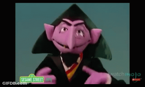 Count Von Count In Graduation Cap GIF