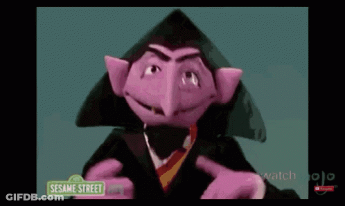Count Von Count Pointing At Camera GIF