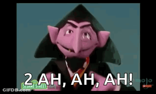 Count Von Count Says 2Ah Ah Ah GIF