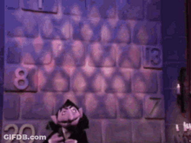 Count Von Count Sesame Counting GIF