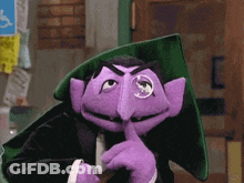 Count Von Count Shushing GIF
