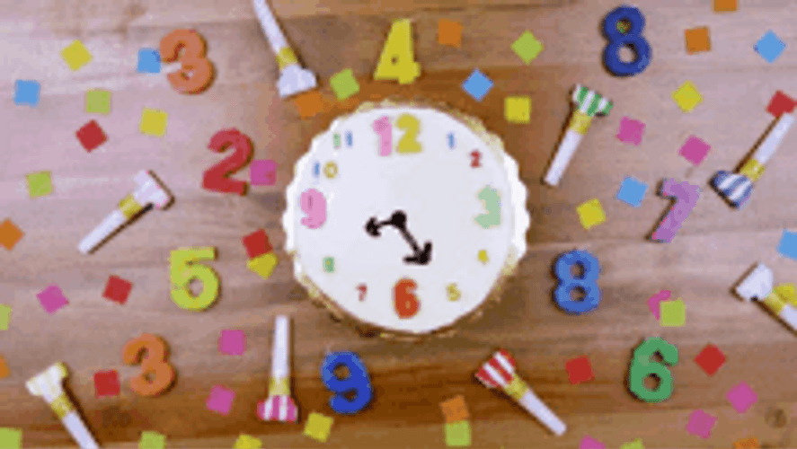 Countdown Clock Cute Party Numbers GIF