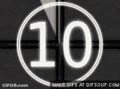 Countdown Clock With Number 10 In Circle GIF