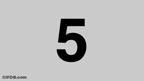 Countdown Clock With Number Five GIF
