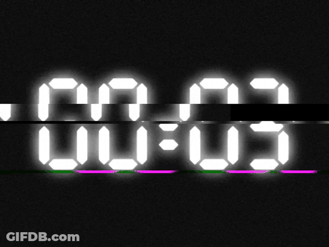 Countdown Timer Glitch GIF