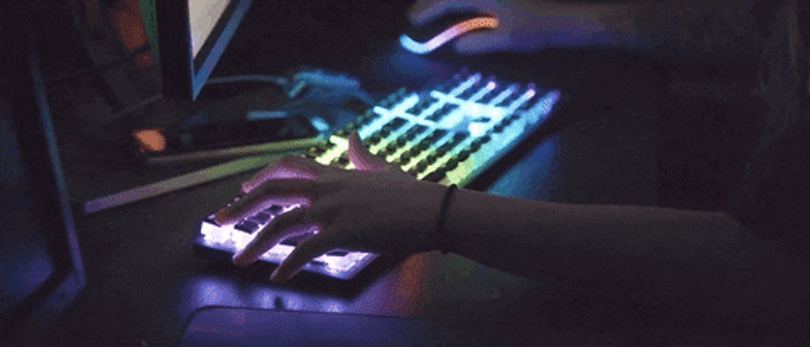 Counter Strike Global Offensive LED Mechanical Keyboard GIF