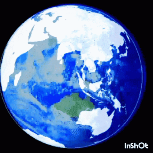 Counterclockwise Earth Rotation GIF