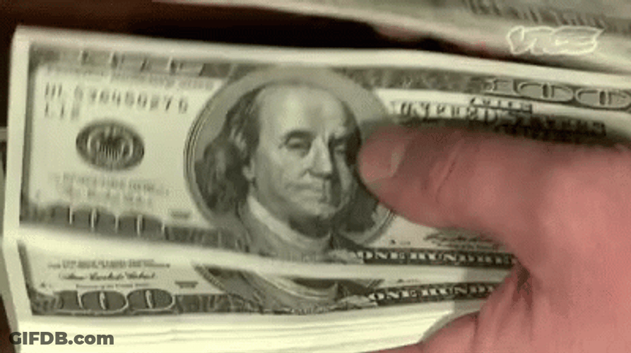 Counting 100 Dollar Bill GIF