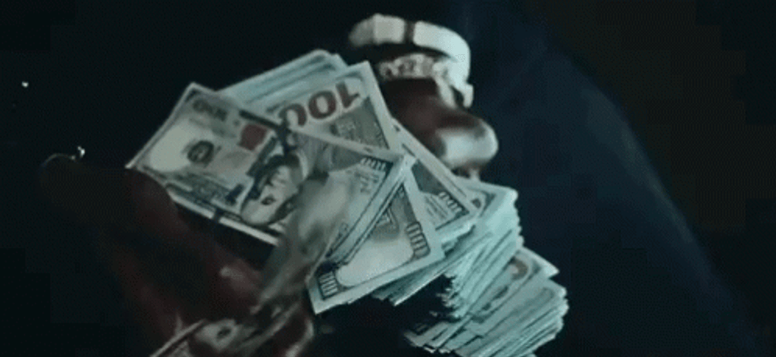 Counting Big Money 100 Dollar Bills GIF