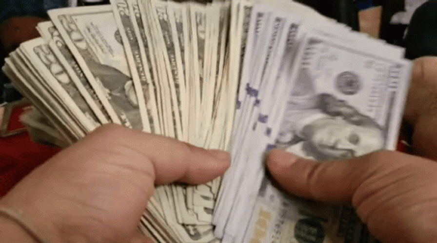 Counting Money Hundred Dollar Bills GIF