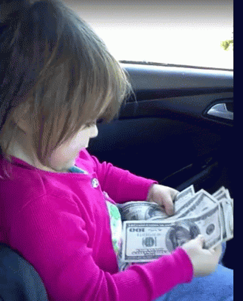 Counting Money Kid Little Girl GIF
