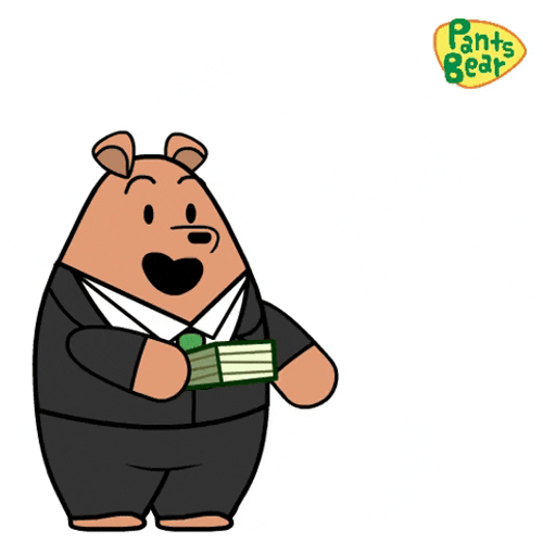 Counting Money Rain Pants Bear GIF