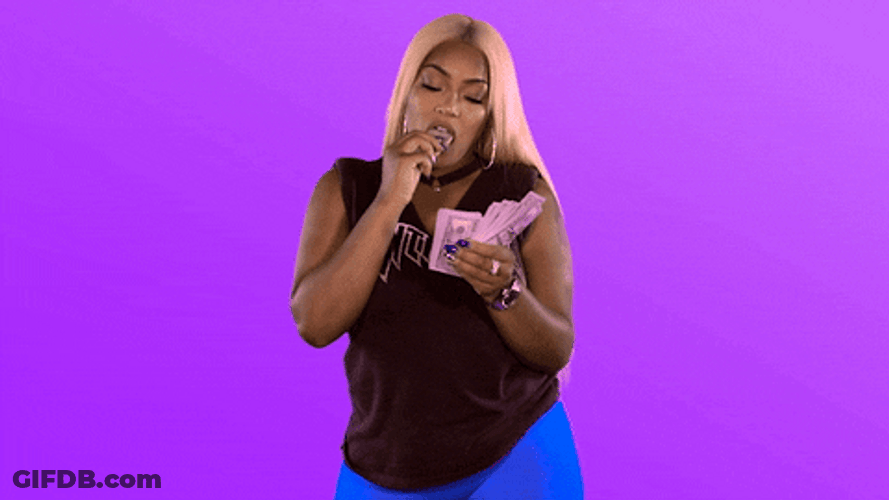 Counting Money Reaction Stefflon Don GIF