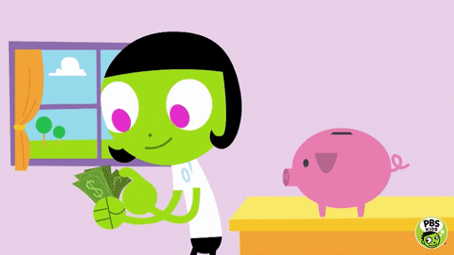 Counting Money Savings PBS Kids GIF