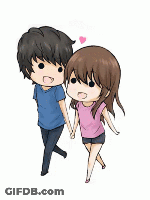 Couple Art Walking GIF
