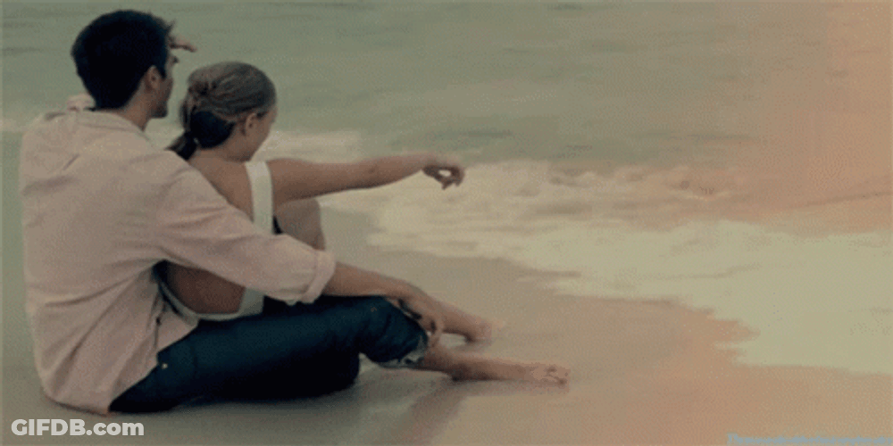 Couple At The Beach GIF