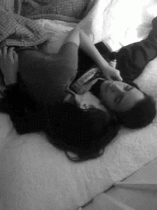 Couple Cuddle Can't Sleep GIF