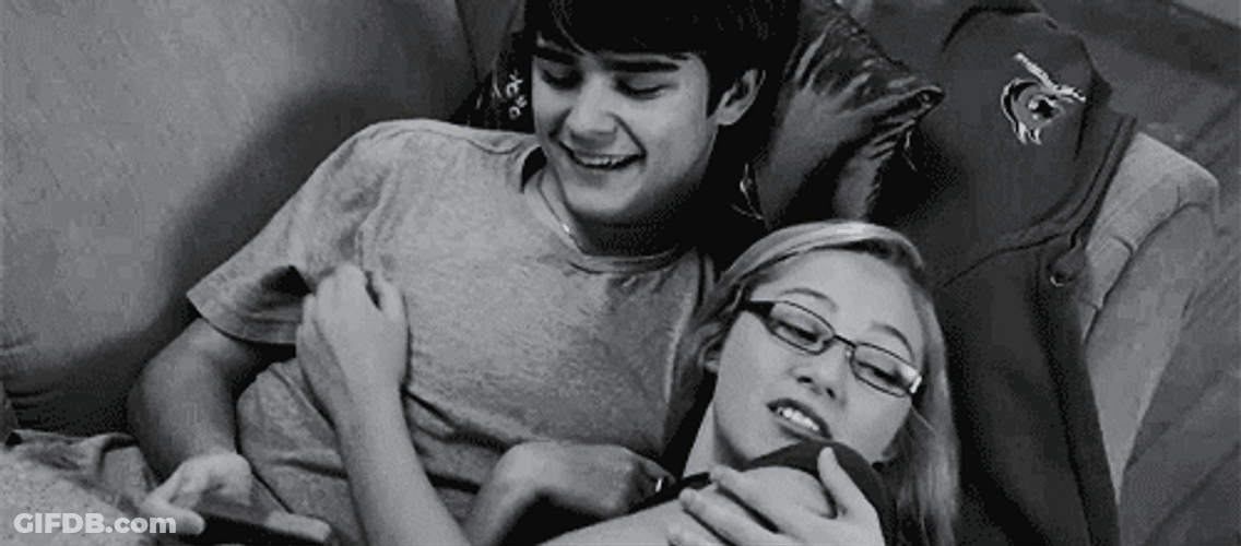 Couple Cuddle Cough Hug Smile GIF