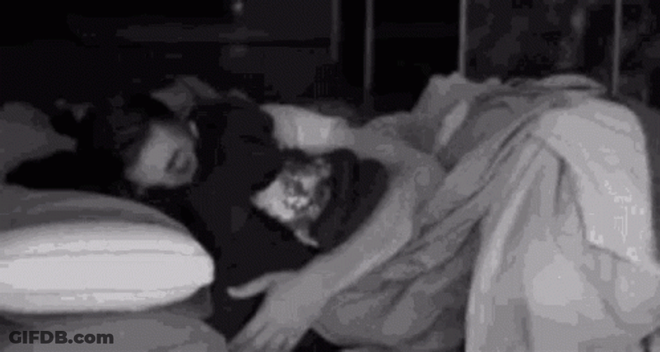 Couple Cuddle Night Sleep GIF