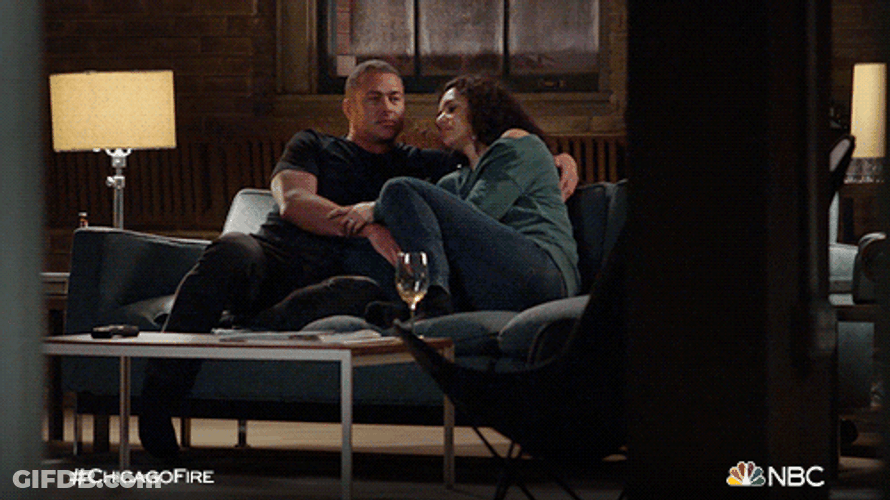 Couple Cuddle One Chicago GIF