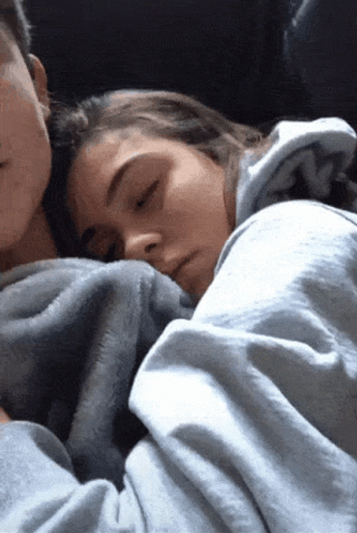 Couple Cuddle Sleep Hug GIF
