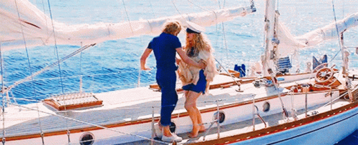 Couple Dancing While Sailing GIF