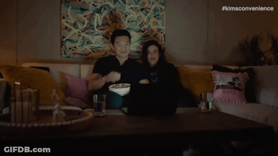 Couple Date Night Watching TV GIF
