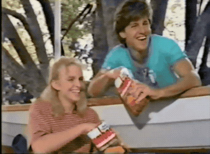Couple Enjoying Snacks GIF