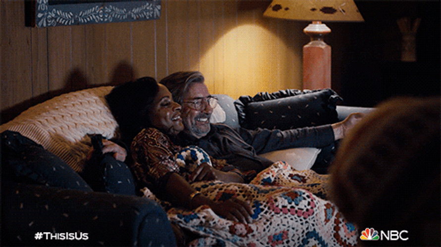 Couple Enjoys Watching TV GIF