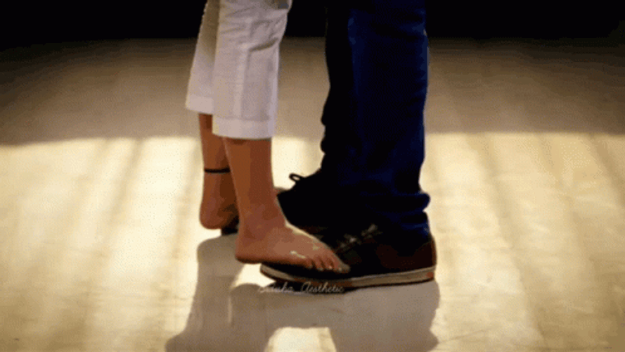 Couple Goals Feet To Feet Dancing GIF