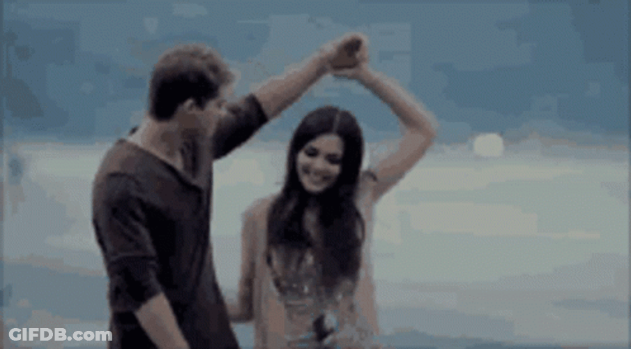Couple Goals Walking In The Beach GIF