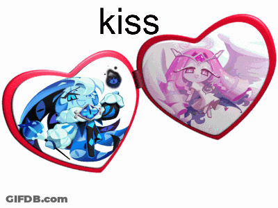 Couple Hearts With Kiss GIF