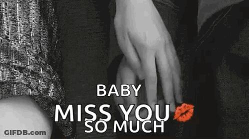 Couple Holding Hands Baby Miss You So Much GIF