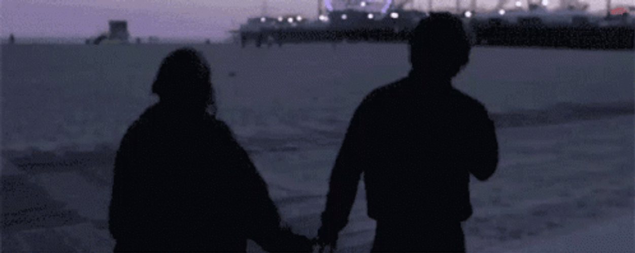 Couple Holding Hands Silhouette Discord Banner GIF