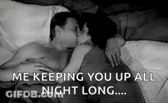 Couple Kissing In Bed Me Keeping You Up All Night GIF