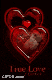 Couple Kissing Inside Heart True Love Forever GIF