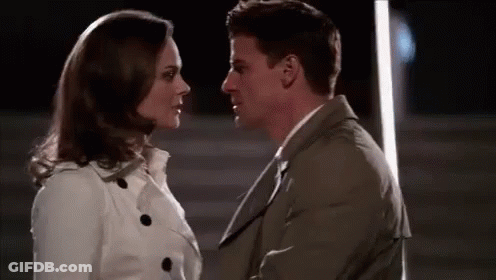Couple Kissing Under Street Light GIF