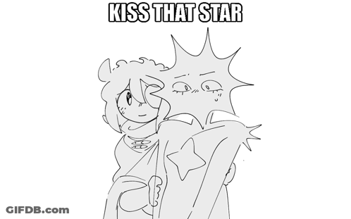 Couple Kissing With Kiss That Star GIF