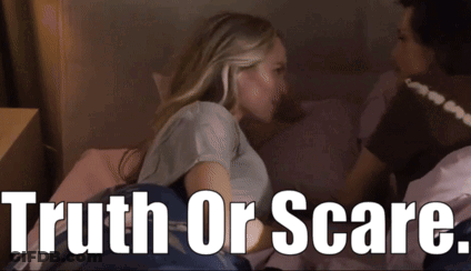 Couple Laying On Bed Truth Or Scare GIF