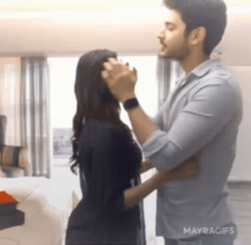 Couple Love Sweet Forehead Kiss GIF