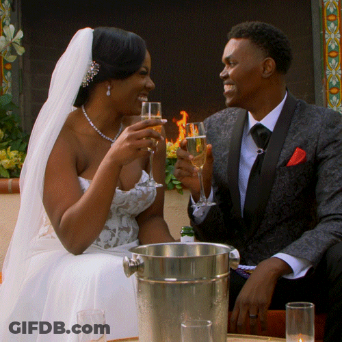 Couple Marriage Smiling Facing Each Other GIF