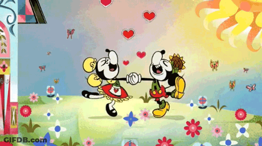 Couple Mickey And Minnie GIF