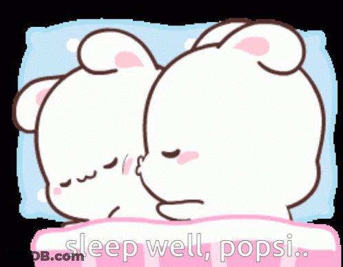 Couple Of Bears Laying In Bed Sleep Well Popsi GIF