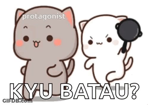 Couple Of Cartoon Cats Standing Together GIF
