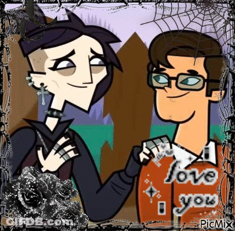 Couple Of Cartoon Characters Standing Next To Each Other Talking GIF