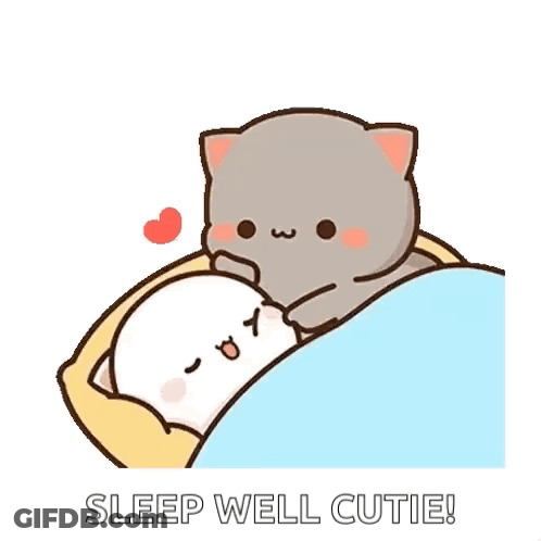 Couple Of Cats Sleeping Sleep Well Cutie GIF
