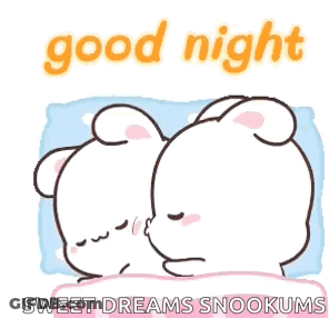 Couple Of Teddy Bears Sleeping On Bed GIF
