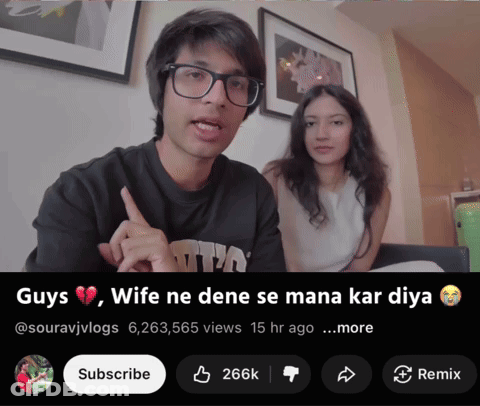 Couple On Couch Guys Wife Ne Dene Se Mana Kar Diya GIF
