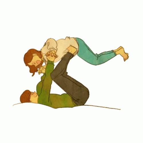 Couple Playful Puung Art GIF