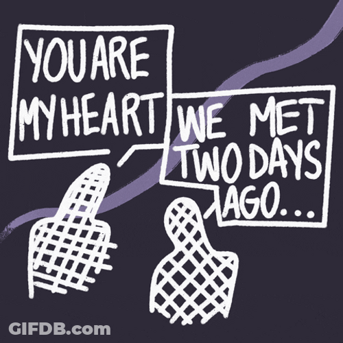 Couple's Heart Break Conversation GIF